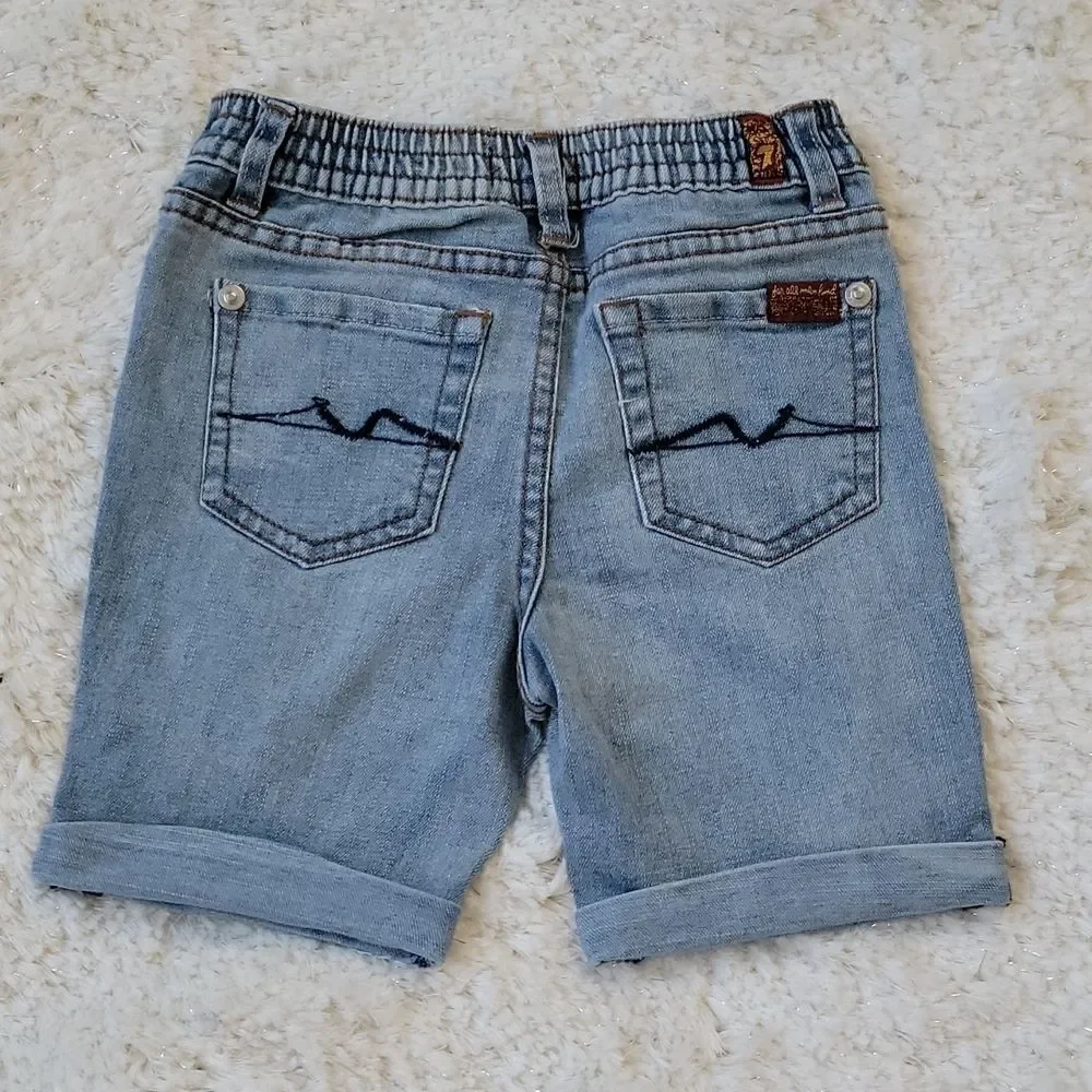 7FAM ROLLED CUFF JEAN SHORTS, SIZE 24 MONTHS
